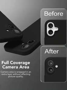 1pc Soft TPU Phone Case Compatible With IPhone 17/17Pro/17ProMax/17Air/16 16 Pro 16 Plus 16 Pro Max /16e / 15ProMax/ 15Plus 14 13 12 11, Shock-Absorbing Bumper Protective Cover - Black - View 3