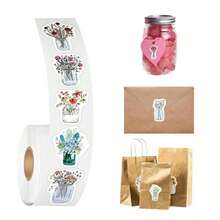 500pcs Vase Stickers Roll, Aesthetic Vinyl Stickers, High Quality Decals For Scrapbook, Journaling, Laptop, Bumper, Skateboard, Water Bottle, Computer, Phone, Perfect Gifts For Adults - Nhiều màu - Xem 3