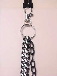 1件装时尚嘻哈酷炫三层蜘蛛网吊坠男士腰链/裤链