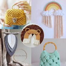 Handmade Household Decoration And Bundling Material Made Of Thread Rope Is Composed Of Natural Fibers And Features Softness, Durability. It Can Be Used As A Decorative Material For Hanging Items Or Wall Decorations.