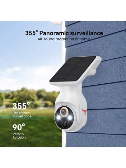 Low Power Solar Powered PTZ Camera, Wit Security Outdoor Wireless WiFi Night Vision Intercom Cloud Storage, Camera Battery 365 Degree Full Remote Monitoring view 10