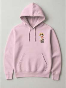 Flannel Kangaroo Sweatshirt  Printed Cold Blouse One Piece Nerd Geek Women's And Men's Sweatshirt - 淺粉色 - 查看 7