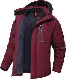 The Latest Model Of 2026 Mens Waterproof Ski Snowboard Jacket Winter Windproof Snow Coat - Burgundy - View 1