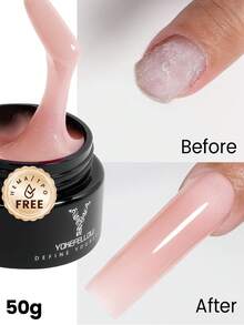 YOKEFELLOW 50g Builder Nail Gel For Nail Extension & Strengthening, Jelly Pink Builder Gel Soak Off UV LED Long Lasting Thickening Gel, Ideal For Salon Use & Holiday Gifts For Women Girls NEW YMH03 Nails - Pink - View 6