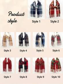 1pc Personalized Personalized Christmas Scarf, With Print Name Birthday Anniversary Gift ,Daily Use Fashionable, Colorful, Vintage, Contracted, Stylish, Fall Fashion, Old Money Custom, Personalized, Unique, Customized Ideal Gifts - Multicolor - View 8