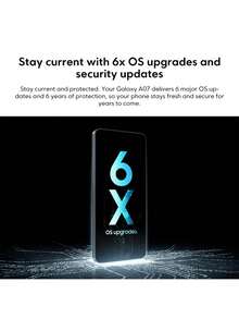 三星 Galaxy A07 4G 智能手机全球版，沉浸式 6.7 英寸显示屏，90Hz 刷新率，5000 万像素后置摄像头，最高 10 倍数码变焦，纤薄时尚设计，IP54 防尘防水 *不含充电器，圣诞礼物之选，适合送给孩子和父母