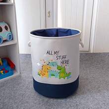 1pc Cartoon Toy Storage Basket - Foldable, Collapsible, Laundry Hamper, Clothes Storage Container, Toy Organizer, Nursery Essentials, Space-Saving, Easy To Clean, And Portable