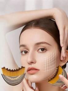 1/2pcs Lymphatic Contouring Face & Body Brush, Facial Lymphatic Drainage Massage Tool, Dry Brushing Face Brush, Chin Contouring Shaper - Multicolor - View 5