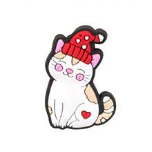 Zestaw 20 zawieszek do butów z motywem świątecznych kotków, ozdoby do butów z PVC do torby plażowej, zawieszki do akcesoriów do butów, pomysł na prezent urodzinowy, świąteczny, walentynkowy, halloweenowy - Wielokolorowe - Zobacz 6