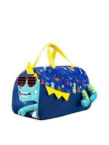 1个便携式旅行包，印有可爱的卡通独角兽/兔子/蛋糕/鲨鱼/恐龙等新颖造型。大容量、轻便耐磨的单肩斜挎包，配有舒适宽肩带，肩带长度可调节，满足基本收纳需求，适合旅行、户外活动、露营等场合，也适合万圣节、感恩节、圣诞节等节日。