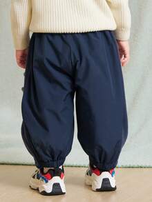 Balabala 男童抓绒工装裤，2025冬季保暖款 - 深藍 - 查看 3