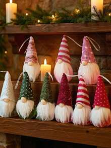 3 pièces Poupée de Noël Décorations de Noël suspendues, Poupée de lutin de Noël, Ornement de Noël, Décorations pour sapin de Noël, Décorations de Noël, Décorations de Noël joyeuses, Décorations de fête de Noël, Décorations de Noël, Décorations de Noël pour la maison, Cadeaux de Noël, Décorations d'hiver, Faveurs de fête de Noël, Fournitures pour rassemblement à la maison, Accessoire festif, Décoration de cheminée, Décoration d'intérieur, Décoration de chambre, Décoration du Nouvel An 2026