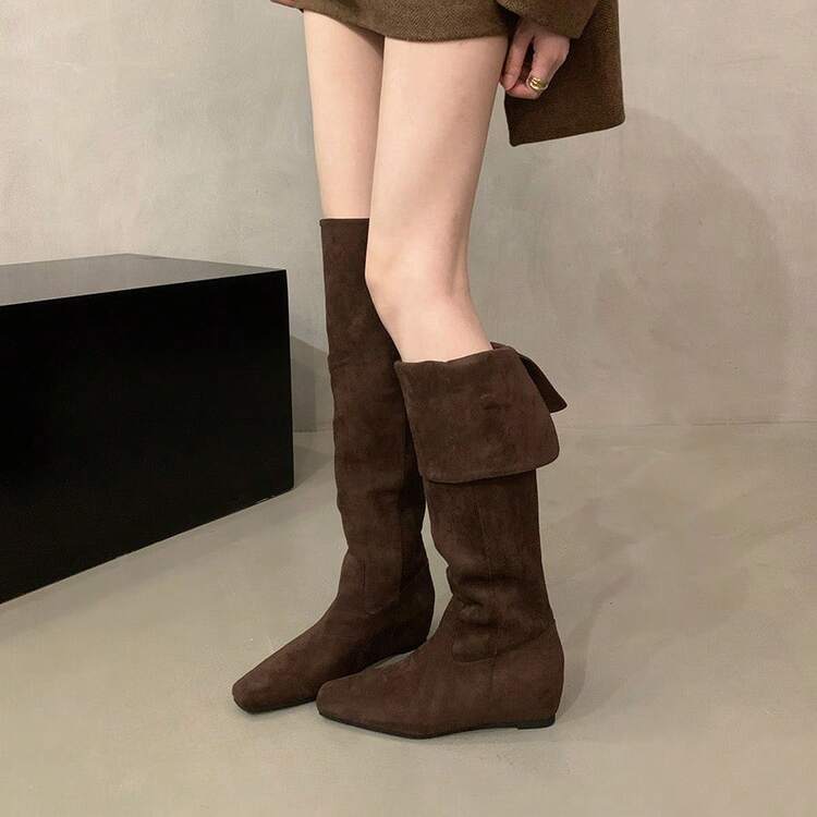 Women Over-The-Knee Boots - 深棕色 - 查看 2