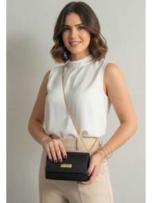 Kit 2 Small Square Party Bags Shiny Glitter Handbag Promotion Immediate Shipping - Màu hồng gỉ - Xem 2