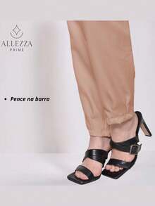 Women's Tailored Casual Basic Dress Pants, Comfortable, Simple, Button-Down, Pocket, Office, Airport Wear, Everyday Wear - 米色 - 查看 5