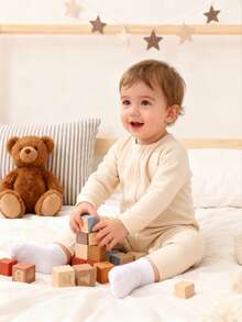 10 par ciepłych, krótkich skarpetek dla niemowląt na jesień i zimę, grube skarpetki frotte dla noworodków, urocze, jednokolorowe skarpetki dla maluchów. Proste i swobodne, termiczne skarpetki dla niemowląt, skarpetki zimowe.