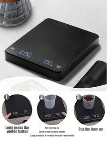 必备烹饪秤，便携轻巧，时尚设计 - 具备去皮/归零校准功能，结构坚固耐用，支持多种单位转换，无需手动计算，并带有定时功能。电池供电（不含电池）。 - 彩色 - 查看 9