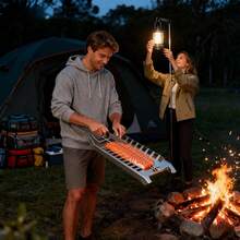 Rotatable Stainless Steel Flame Controller, Suitable For Fire Pit/Grill/Smoker. Multifunctional Salmon Grilling Plank, Easy To Clean And Carry, Ideal For Camping, Yard, Garden, Picnic And Beach Parties.