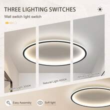 15.7-Inch Round Recessed Ceiling Light, Switchable Color Temperature 3000K/4500K/6500K, Sturdy And Durable, Detachable, Suitable For Living Rooms, Bedrooms, Kitchens, Attics, Hallways, And Balconies. Category: Ceiling Lights - 15,7 inch - Xem 4