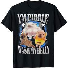 Silly Meme Pibble Wash My Belly Clean T-Shirt Soft And Comfortable In Summer - màu đen - Xem 5
