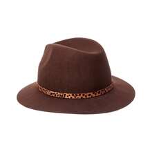 Bruno Magli Wool Felt Wool Fedora - màu nâu - Xem 2