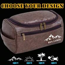 Customized Personalized Toiletry Bag, Customized Name Men's Toiletry Bag, Travel Makeup Bag, Storage Bag, Gifts For Boyfriends, Fathers, Husbands, Suitable For Travel, Bathroom Storage Bag-Available Throughout The Four Seasons