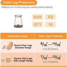 4/8/16/20/32 件圆形椅腿地板保护垫 - 适用于硬木地板的耐用硅胶家具垫，棕色底部防刮椅腿套，滑动顺畅的家具滑块，降低噪音而不会刮伤，适用于厨房、客厅和办公室 - 深棕色-1 - 查看 17
