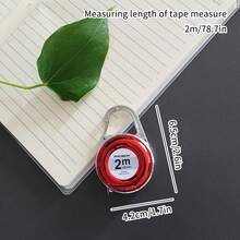 2m Mini Retractable Tape Measure, Portable Home Use Design, Suitable For Daily Clothing Measurement Scenarios