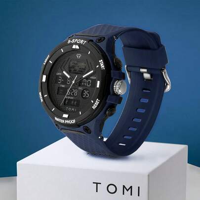  Đồng hồ điện tử thể thao ngoài trời phong cách Mỹ tối giản TOMI Dual Movement dành cho trẻ em/thanh thiếu niên/học sinh, phù hợp cho cuộc sống hàng ngày