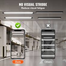 Paquete de 10 luces LED para taller, 4 pies, 40 W, accesorio de iluminación conectable para taller, 4500 LM, luces de techo para montaje en superficie y colgante, cables de alimentación de 59 pulgadas con interruptor de encendido/apagado, para garaje, almacén, taller en casa y oficina - 4500 LM - Ver 3