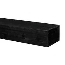 Binlin 48" Solid Wood Fireplace Mantel Shelf, 6" Height X 9" Width Floating Wall Mounted Shelf, Fir Wood Mantelpiece For Living Room, Kitchen Home Decor - 黑色 - 查看 8