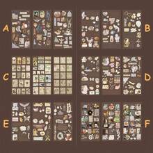 1 opakowanie kreatywnych, estetycznych naklejek w stylu vintage, odpowiednich do scrapbookingu, dekoracji DIY, prezentów świątecznych, spersonalizowanych albumów, artykułów szkolnych, sezonu powrotu do szkoły