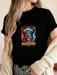 Overlord Shirt, Anime Shirt, Anime Graphic Tees, Gift For Him, Gift For Her, Ainz Shirt, Skeleton Knight Shirt, Necromancer Shirt - Black - View 2