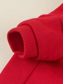 1件爱心爪印保暖舒适休闲卫衣，适合猫狗室内外穿着，情人节礼物