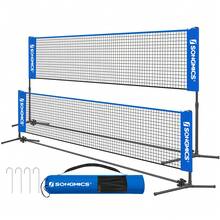 SONGMICS 4 Meter Badminton Net, Volleyball Net With Height-Adjustable Posts, Portable Tennis Net For Youth, Blue MSYQ400 - Blue - View 11