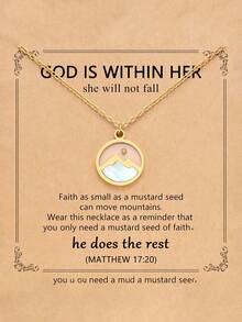 1 pieza Collar de acero de titanio con diseño de tulipán, diseño popular que no se desvanece, cadena de clavícula para mujer de alta gama, hipoalergénico, apropiado para uso diario y fiestas