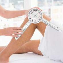 Goniómetro de 6 pulgadas, escoliómetro transparente, transportador de plástico, goniómetro de 360 grados para medición corporal - Transparente - Ver 4