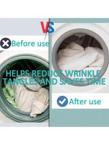 2pcs Wrinkle-Reducing Laundry Sheets Reduce Tangles And Wrinkles On Sheets And Blankets, Saving Time. Reusable And Suitable For Washer-Dryer Use Suitable Valentine's Day Gifts