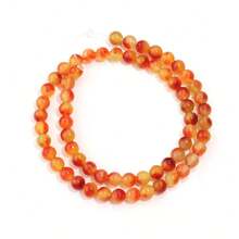 1 hạt đá mã não đỏ tự nhiên 4/6/8/10/12mm hạt rời thủ công thời trang DIY, thích hợp làm vòng tay, vòng cổ, trang sức, dây đeo điện thoại, móc khóa - Ngọc mã não - Xem 10