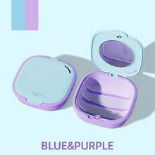 Magnetic Denture Case With Mirror - High-Quality Multi-Functional Design, Various Color Options, Portable Denture Storage Box, Made Of ABS Material, Secure Clasp - Multicolor - View 14