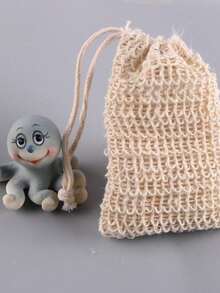 1 Pcs Apricot Mesh Bath Sponge Natural Jute Soap Bag Organic Cotton Foaming Net Baroque Style Bohemian Bath Essential Luxury Bathroom Accessory Old Money Aesthetic Vintage Washing Tool Hypoallergenic Material Machine Washable Colorfast Daily Skincare Routine Facial Cleansing  Body Exfoliation Autumn Winter Season Home Spa Experience Holiday Gift Christmas Present Valentines Day Special Thanksgiving Surprise Birthday Gift For Friends Mother Daughter Women Travel Bath Companion Gym Shower Must Have Outdoor Camping Essential Practical Household Item Design  Living Product Gentle Exfoliator Rich Lather Creator Skin Friendly Texture Compact Storage Solution Multifunctional Cleanse Tool Ready To Gift For Her Self Care Package