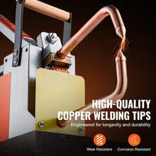 Soldadora por puntos portátil , máquina soldadora por puntos de 1/8 de pulgada con capacidad de entrada de 1,5 kVA, pistola de punta de soldadura portátil, máquina de soldadura por puntos de chapa metálica para placas de acero - Gris - Ver 4