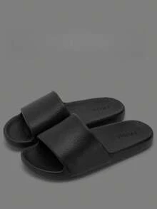 Pink Massage Slippers, Soft & Comfortable, Arch Support, EVA Material, Slide Sandals For Women, Summer - Black - View 3