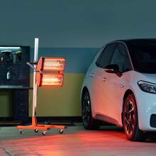 Lámpara de curado por infrarrojos , 2200 W, temporizador de 1 a 60 min, luz de curado para automóvil con calentamiento automático y soporte, área de horneado de 5,17 pies cuadrados, calentadores para cabina de horneado por aspersión, secador de pintura para reparación en el lugar, secado de motores - 2200 W - Ver 9