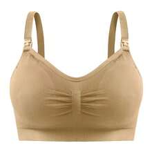 Set Of 2 Seamless Postpartum Nursing Bras With Removable, Reinforced Cups - Gold - View 2