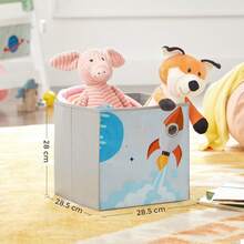 Estantería de Juguetes, Librería Infantil, Armario para Dormitorio con 2 Cajas para Juguetes, Sala de Juegos, Sala de Estar, Gris Paloma/Blanco/Blanco Nube - Blanco - Ver 6