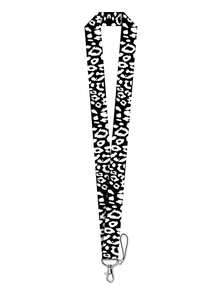 1pc Leopard Print Lanyard, Student Wristband, ID Card Holder Lanyard