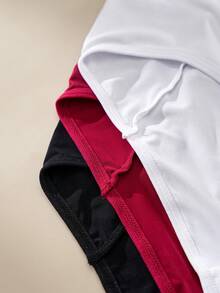 3 Stück Damen Alltagsunterwäsche, mit sexy Kreuzriemen-Design, weicher und hautfreundlicher Stoff. Schwarz - stilish & cool, Rot - süß & sexy, Weiß - einfach & vielseitig. Dieses 3er-Pack Set deckt Ihren Bedarf für Pendeln, Dates und den täglichen Gebrauch ab. - Verschiedenfarbig - Übersicht 6