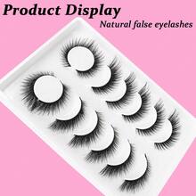 7 pares de pestañas postizas de visón falso de ojos de zorro, pestañas postizas naturales y completas, esponjosas y delgadas para uso diario, esenciales de viaje, herramientas de maquillaje para extensión de pestañas