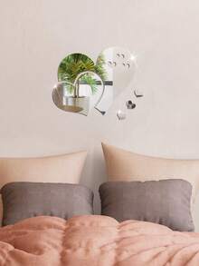 5 Peças Conjunto de Adesivos de Parede em Espelho 3D em Formato de Coração, Adesivos Autoadesivos de Acrílico em Formato de Amor para Decoração do Dia dos Namorados, Casamento, Aniversário, Decoração Doméstica, Decoração de Parede do Quarto Mais Vendida, Espelhos de Acento da Sala de Estar, Adesivos de Parede para Casa. Dourado/Prata/Preto/Vermelho Reflexivo Removível - 5 Tamanhos de Corações Interligados com Película Protetora, Descolar e Colar para Decoração da Casa, Papel de Parede, Espelhos de Parede, Pinturas Decorativas, Arte de Parede em Espelho, Ideia de Presente Campeão para Casais